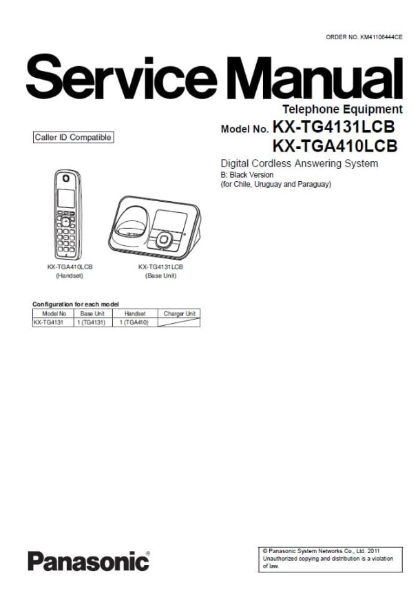 KX-TG4131LCB, KX-TGA410LCB